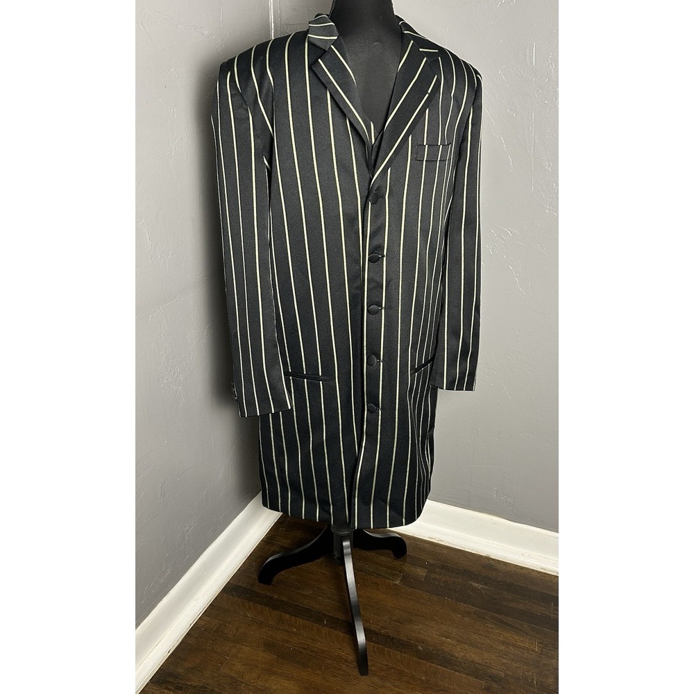 Alberto Celini  Black With line Green Pinstripes 3 Piece Beatle Juice Halloween